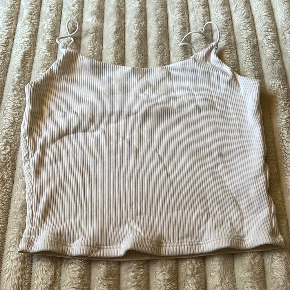 White Garage tank top